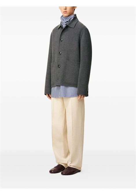 boxy buttoned jacket man grey AMI PARIS | HJK844.WV0022055